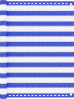 vidaXL Balkon-Sichtschutz Blau und Weiß 120x600 cm HDPE 310895