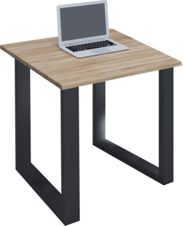 VCM Schreibtisch Lona 914718 Schwarz / Sonoma-Eiche H. 76 x B. 80 x T. 80 cm