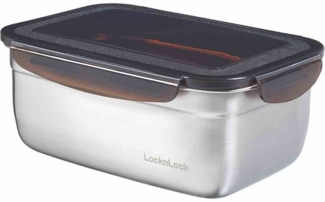 Vorratsdose Edelstahl 1,9 l mit schwarzem Deckel