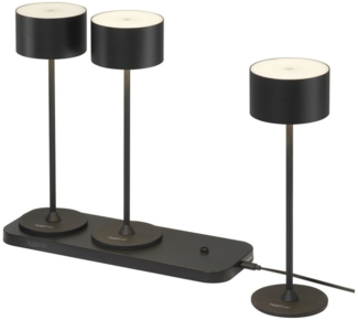 Sygonix Tischleuchte Sygonix 3er Set SY-6627262 LED-Tischlampe LED 5.5 W Schwarz