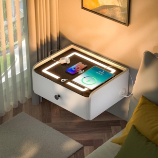 Nachttisch Hängend mit Ladefunktion LED-Lichteffekt für junge Leute