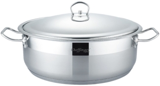 XXL Kochtopf Topf Ø36 Edelstahl mit Deckel 12L Induktion Cheffinger SS0036-SH