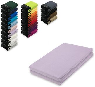 Jersey Spannbettlaken Doppelpack Rundumgummizug 60 x 120 - 70 x 140 cm Flieder