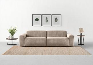 TRENDMANUFAKTUR Big-Sofa Braga, mit hochwertigem Kaltschaum, Megasofa, in Cord erhältlich, modernes Big-Sofa, Couch mit hohem Sitzkomfort, 254/72/107 cm (B/H/T)