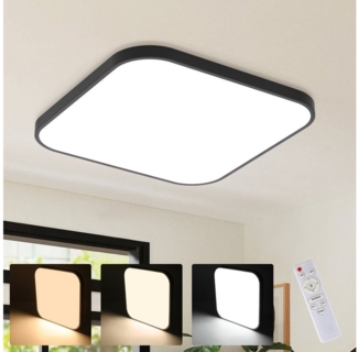 Nettlife LED Panel Deckenleuchte Wohnzimmer Quadrat 19 W Ø27cm, dimmbar, für Schlafzimmer Wohnzimmer Küche 27 x 27 x 2,5 cm