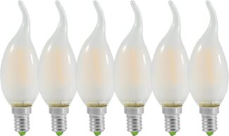 näve LED-Leuchtmittel Windstoß, E14, 6 St, Warmweiß, LED Leuchtmittel >>Windstoß<< 6er Set E14, warmweiß, nicht dimmbar