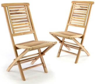 VCM Gartenstuhl Gartenstuhl klappbarer Klappstuhl Holz Teak