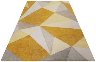 Wecon home Teppich Next Time 2.0, rechteckig, Höhe: 8 mm, modern, handgefertigt, geometrisches Design für Wohn-, Schlafzimmer