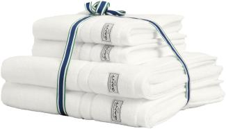 GANT Handtuch/Duschtuch-Set, 4-teilig - PREMIUM TOWEL, Frottee, 50x70 und 70x140 Weiß Set