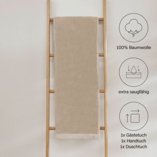 s.Oliver Handtuch Set s.Oliver, Premium Qualität, 600 gr/m², Walkfrottier (Set, 3-St), 1 Gästetuch 30x50 cm, 1 Handtuch 50x100 cm, 1 Duschtuch 70x140 cm