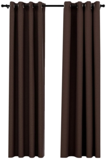 vidaXL Verdunkelungsvorhänge Ösen Leinenoptik 2 Stk. Taupe 140x225 cm 321201