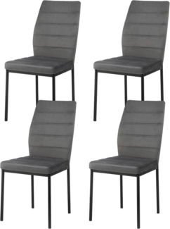 INOSIGN Esszimmerstuhl Cresswelle, TOPSELLER!, OTTOs Choice (Set, 4 St), Polsterstuhl mit weichem Samtveloursbezug, Metallgestell
