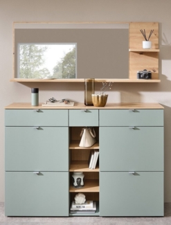 Innostyle Garderoben-Set (2-teilig) Schilfgrün / Eiche - 148x170x38cm (BxHxT), (2-teilig)