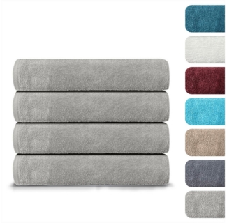 BARBONS Badetücher Duschtücher Set, Handtücher 4-tlg 70x140 cm Badetuch, Handtuch, (4-St), Walkfrottee, 100% Baumwolle, saugstark, weich