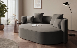 LeGer Home by Lena Gercke 2,5-Sitzer ISALIE, rundes Loungesofa, mit Kissen, perfekt gepolstert, moderne Stoffe, mit 4 Zierkissen, extra große Sitzfläche