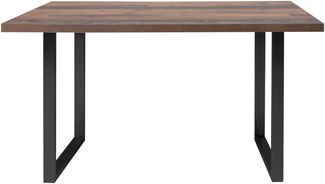 Esstisch >TABLES< in Old – Wood Vintage, U-Metallfüße schwarz - 140x74,7x90cm (BxHxT)