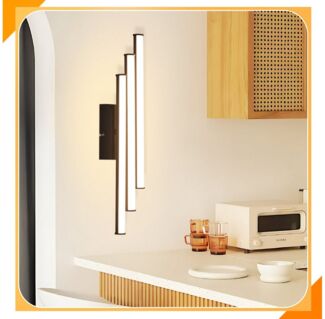 Nettlife LED Wandleuchte Innen Schwarz Modern 6/12/18/27W 3000K Flur Wandbeleuchtung Warmweiß, LED fest integriert, Warmweiß, Wandlicht für Wohnzimmer Schlafzimmer Küche