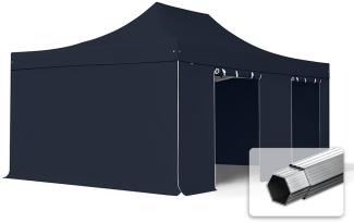 4x6 m Faltpavillon PROFESSIONAL Alu 50mm, Seitenteile ohne Fenster, schwarz