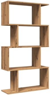 vidaXL Raumteiler-Bücherregal 4 Böden Artisan-Eiche 70x24x129 cm 858110
