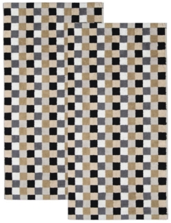 2 Stück Cawö Life Style Handtücher 7047-37 kariert kiesel 50x100