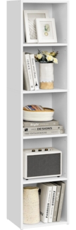 VASAGLE Bücherregal, 5-stöckiges Regal, offenes Aufbewahrungsregal, Standregal, 24 x 30,2 x 134,2 cm, für Wohnzimmer