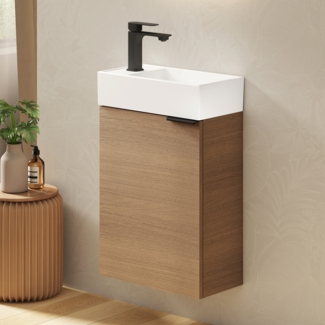 EMKE Badmöbel-Set mit Waschbecken 41.7×24×64.6cm Sonoma-Eiche