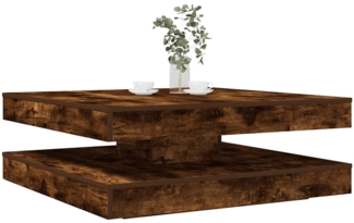 vidaXL Couchtisch 360-Grad Drehbar Räuchereiche 90x90x34,5 cm 3321355