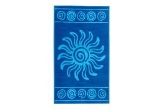 Delindo Lifestyle Strandtuch Tropical SUN, Velours (1-St), Jacquard-gewebtes Motiv XXL