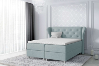 99rooms Bellagio Boxspringbett Velours 200x200 cm Silber