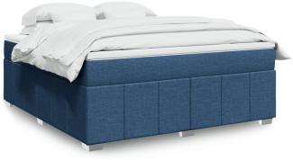 vidaXL Boxspringbett mit Matratze Blau 180x200 cm Stoff 3285497