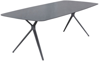 Gartentisch Cliff / Bari , Aluminium , Grau , 200 x 75 x 100 cm