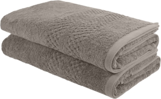 my home Saunatuch Regona, 80x200cm, flauschig und weich, 100% Baumwolle, 500 gr/m², Frottier (Set, 2-St), Premium Handtücher mit Bordüre, Handtuch-Set, 5 Jahre Garantie