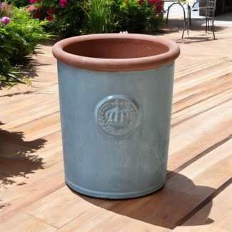 Provence Pflanzkübel: Handgefertigte Keramik für Ihren Garten (Ø25cm) October-Gray