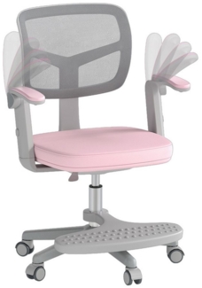 COSTWAY Drehstuhl, Kinder mit 5 Rollen, Schreibtischstuhl höhenverstellbar