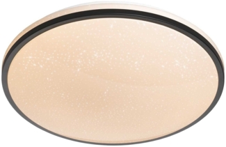 casa NOVA LED Deckenleuchte ARIZ, 1-flammig, Ø 49 cm, Weiß, Kunststoff, Anpassung der Farbtemperatur, Dimmfunktion, Memoryfunktion, LED fest integriert, Neutralweiß, Tageslichtweiß, Warmweiß, LED Deckenlampe