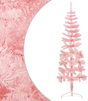 vidaXL Künstlicher Halb-Weihnachtsbaum mit Ständer Schlank Rosa 180 cm 344571