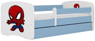 Raumhirsch Furniture Kinderbett 70x140, 80x160, 80x180 cm - Komplettset mit Matratze & Schublade (Bett für Mädchen, Einzelbett für Kinder von 2-12 Jahren, Rausfallschutz und Lattenrost), verschiedene Farben & Designs