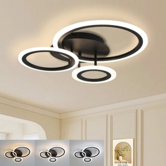 MUPOO LED Deckenleuchte LED Deckenlampe mit Fernbedienung,Moderne LED Deckenleuchte Dimmbar, 3000K-6000K,für Wohnzimmer Esszimmer Schlafzimmer Küche