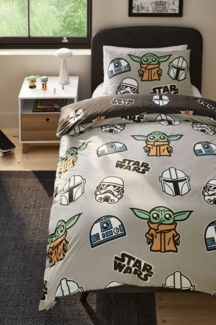 Next Bett-Set Glow in the Dark Bettgarnitur, Star Wars Grogu, Bezug: Baumwolle