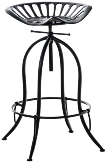 CLP Barhocker Mimosa mit gusseisernem Sattelsitz,schwarz