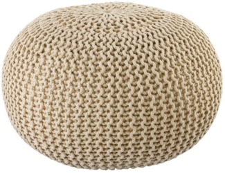 Amagohome Gartenlounge-Hocker PREMIUM Sitzhocker Pouf ø 45cm Strickpouf Indoor u. Outdoor - pflege