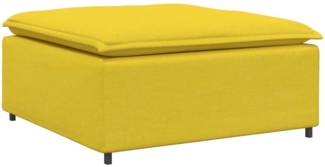 vidaXL Modulares Sofa-Fußhocker-Modul Hellgelb 100x100x48 cm 4104485