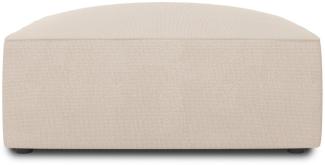 Micadoni Pouf Hocker Ruby | Bezug Beige | Beinfarbe Black Plastic