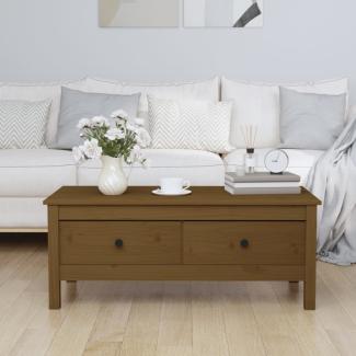 vidaXL Couchtisch Honigbraun 100x50x40 cm Massivholz Kiefer 814607