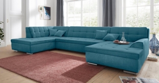 DOMO collection Wohnlandschaft Aversa U-Form, wahlweise mit Bettfunktion, frei im Raum stellbar