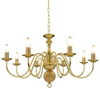 vidaXL Kronleuchter Golden für 8 x E14 Glühbirnen 281619
