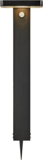Nordlux RICA LED Solar Sockelleuchte schwarz Edelstahl 450lm IP44 mit Bewegungsmelder 15x60 cm