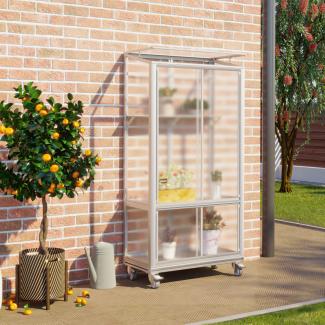 Vitavia Balkongewächshaus "Polis", aluminium eloxiert,4 mm HKP mit Rollfundament