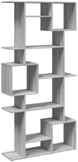 vidaXL Bücherregal Grau Sonoma 92x29x188 cm Holzwerkstoff 3310321