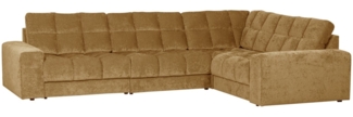 Ecksofa Date aus Webstoff Rechts, Gold